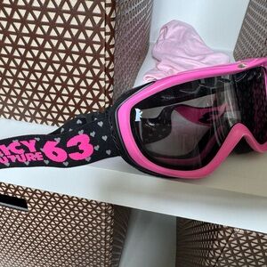 Juicy Couture Vibrant Pink and Black Ski Goggles